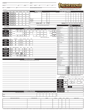 fighter 1e pathfinder character sheet